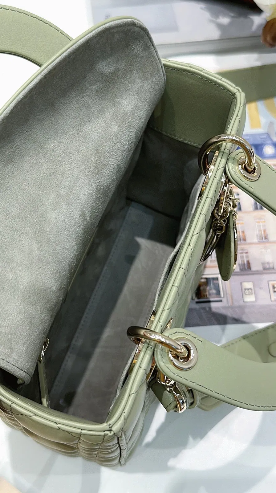 Dior Small Lady Dior My ABCDior Bag Knockoff in Ethereal Green — image 9