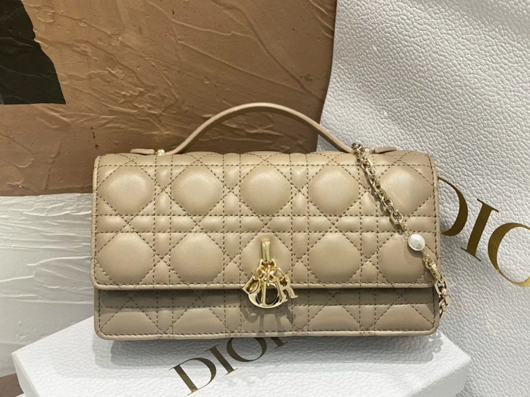 Dior Miss Dior Mini Bag in Beige Cannage Lambskin — image 3