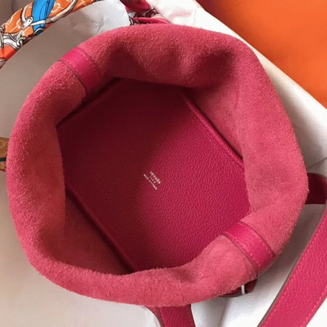 Peach knockoff Hermes Picotin Lock 18cm handbag — image 8