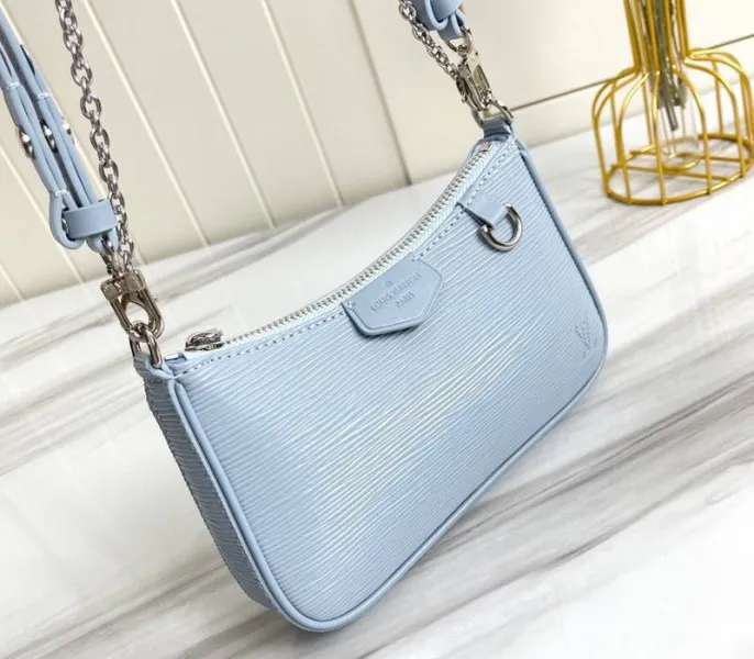 Louis Vuitton Epi Leather Easy Pouch On Strap In Bleu Celeste Blue — image 2