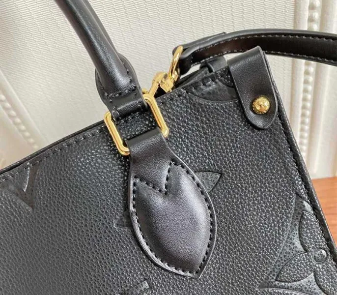 Louis Vuitton Monogram Empreinte Leather Onthego PM Bag In Black — image 8