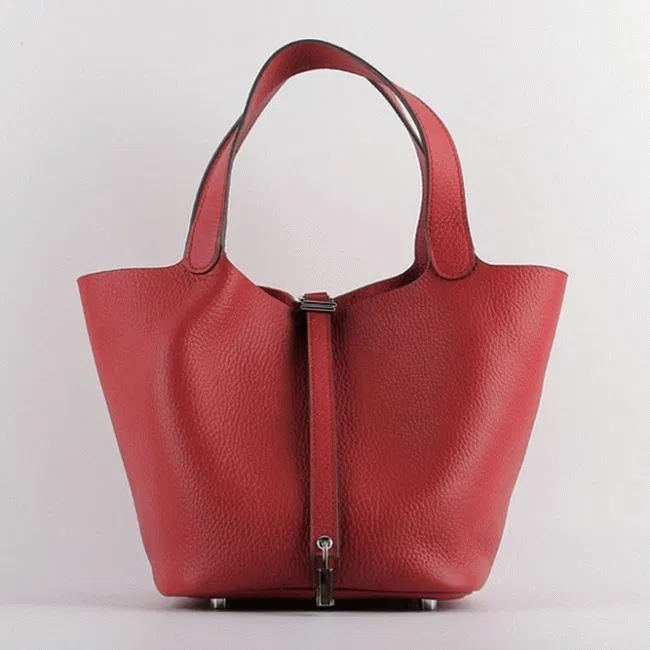 Red Hermes Picotin Lock handbag