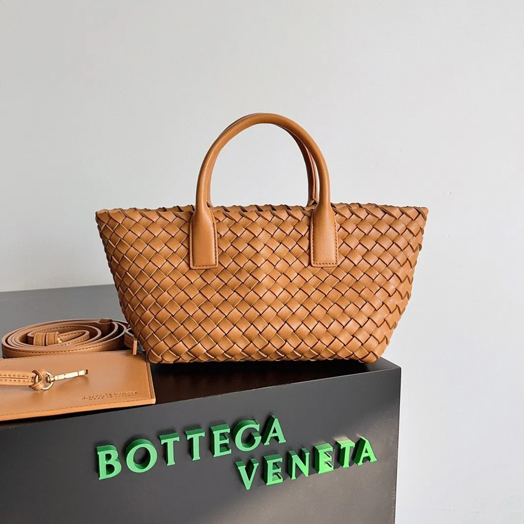 Top Quality Bottega Veneta Cabat Mini Bag In Caramel Intrecciato Lambskin — image 6