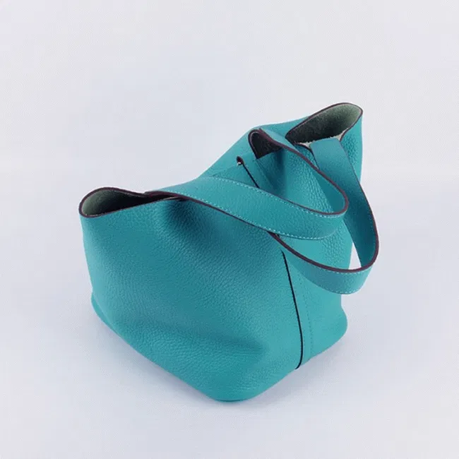 Turquoise Hermes Picotin Lock handbag — image 8