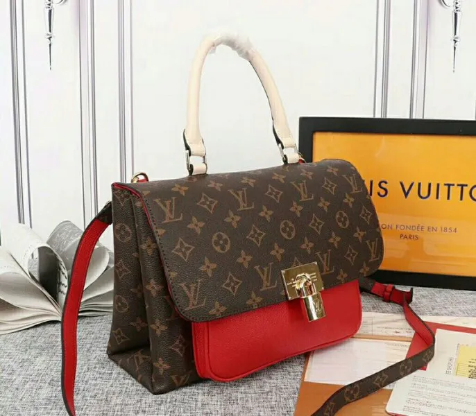 Louis Vuitton Monogram Canvas Marignan Bag In Coquelicot Red — image 2