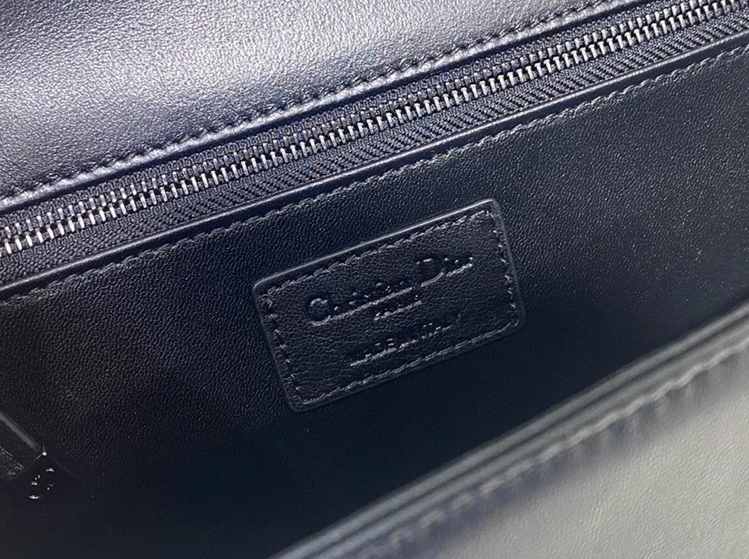Dior 30 Montaigne Chain Bag with Handle in Black Lambskin — image 4