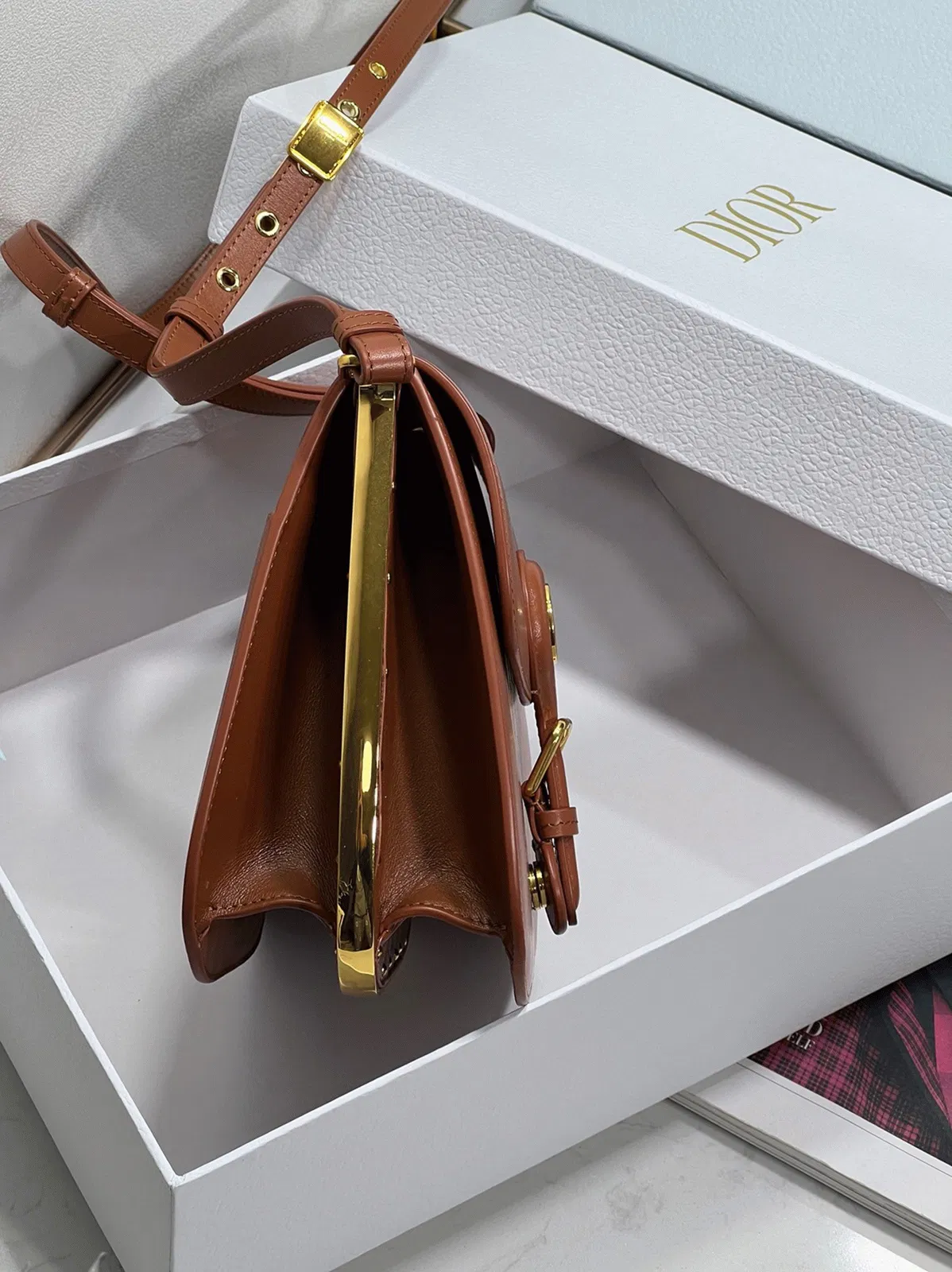 Dior Bobby Frame Bag Knockoff in Brown — image 2
