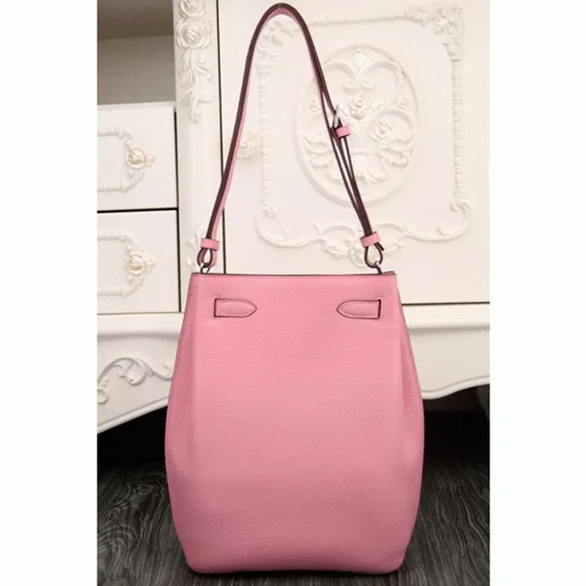 Pink Leather Hermes So Kelly 22cm Feminine Shoulder Bag — image 8