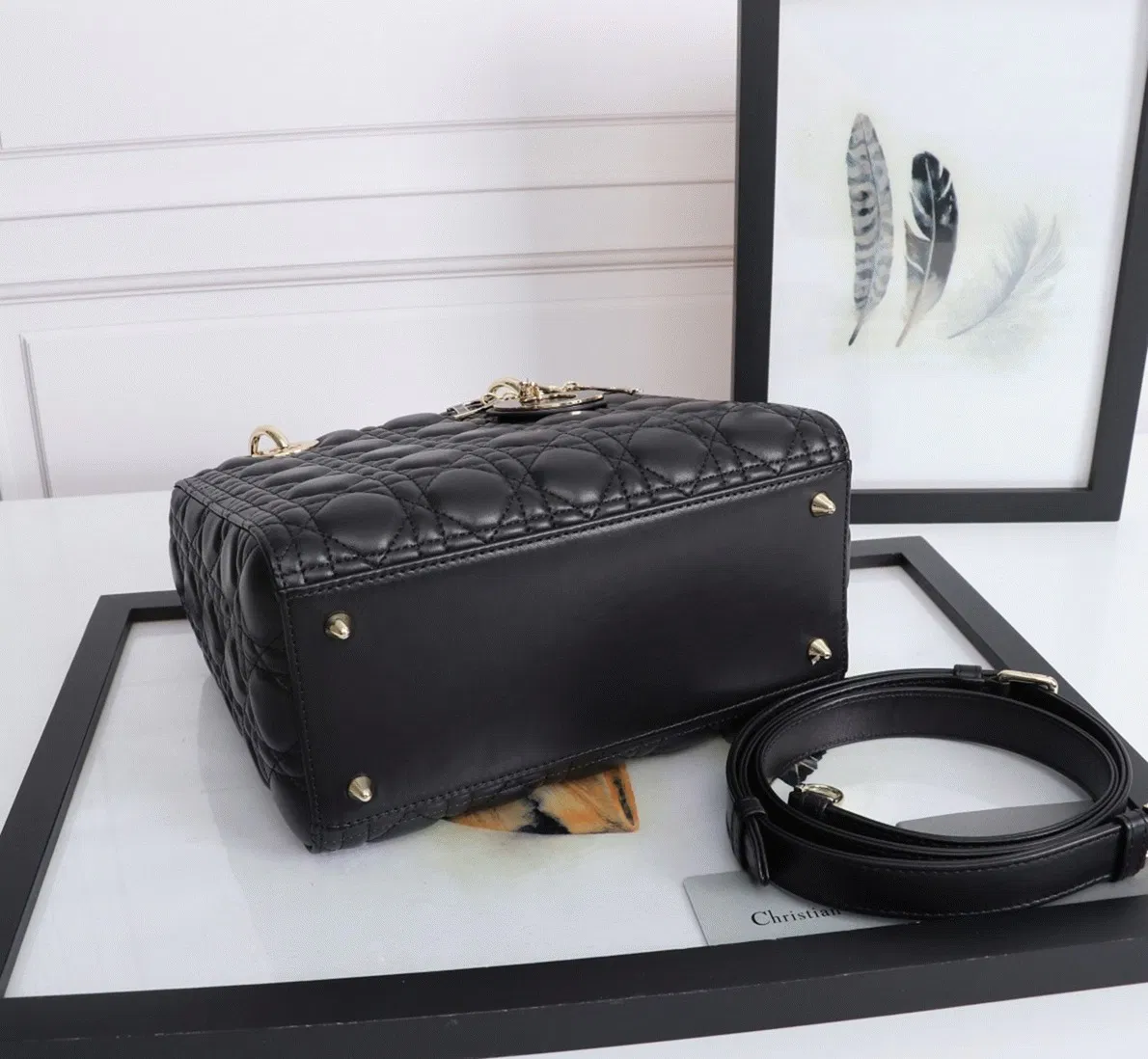 Dior Lady Dior Medium Bag in Black — image 9