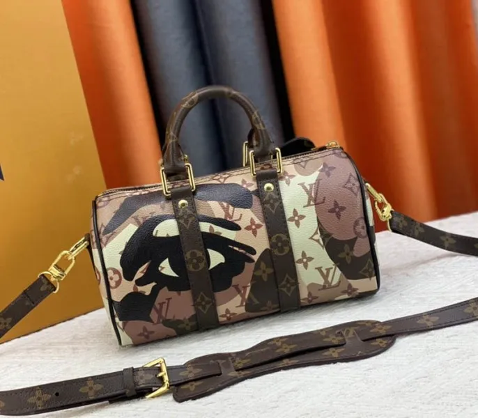 Louis Vuitton J Hope X Keepall Bandouliere 25 Brown Travel Bag In Two Eyes Patches — image 3