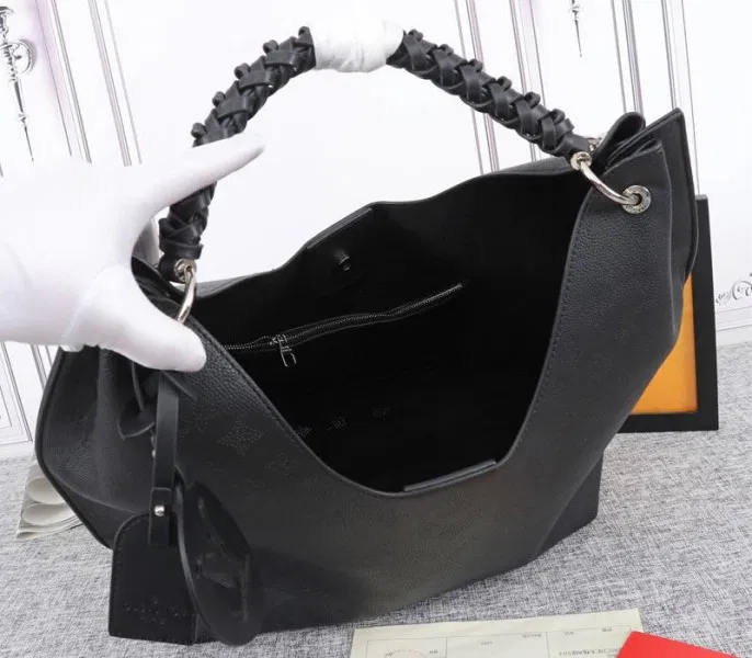 LV Mahina Carmel Hobo In Black — image 5