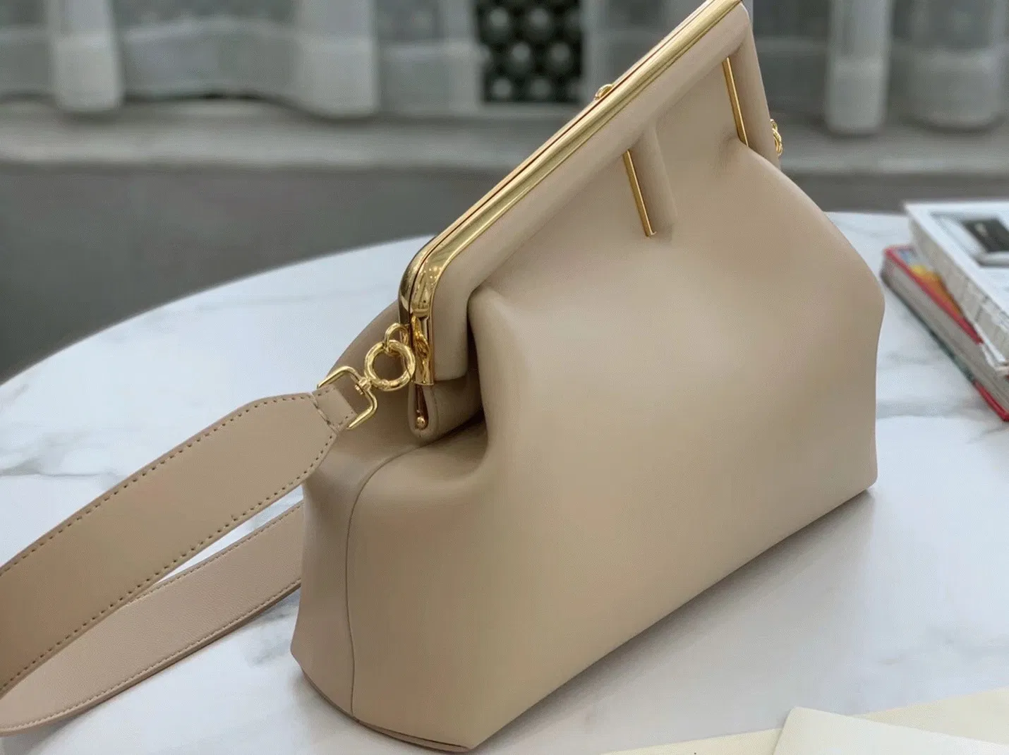 Top Quality Knockoff Fendi First Small Bag In Beige — image 9
