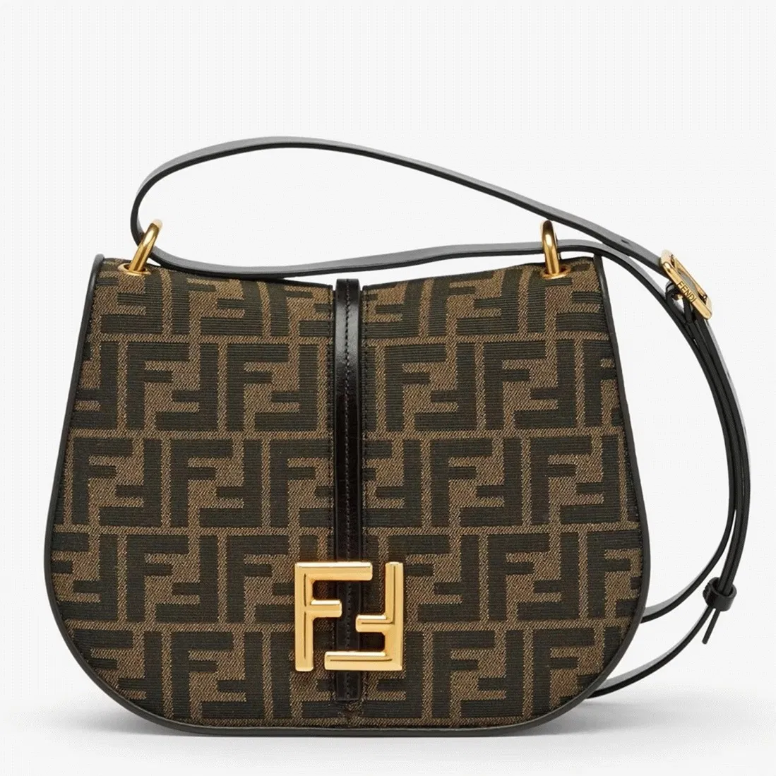 Top Quality Fendi C’mon Medium Bag in FF Jacquard Fabric