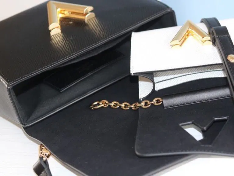 Louis Vuitton Epi Leather Twist MM And Twisty Bag In Black And White — image 6
