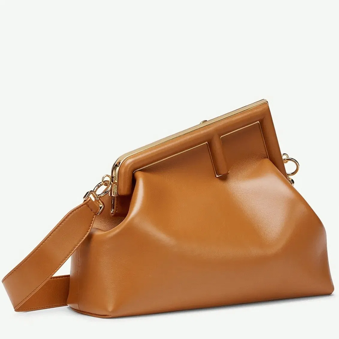 Top Quality Fendi First Medium Bag In Brown Nappa Leather