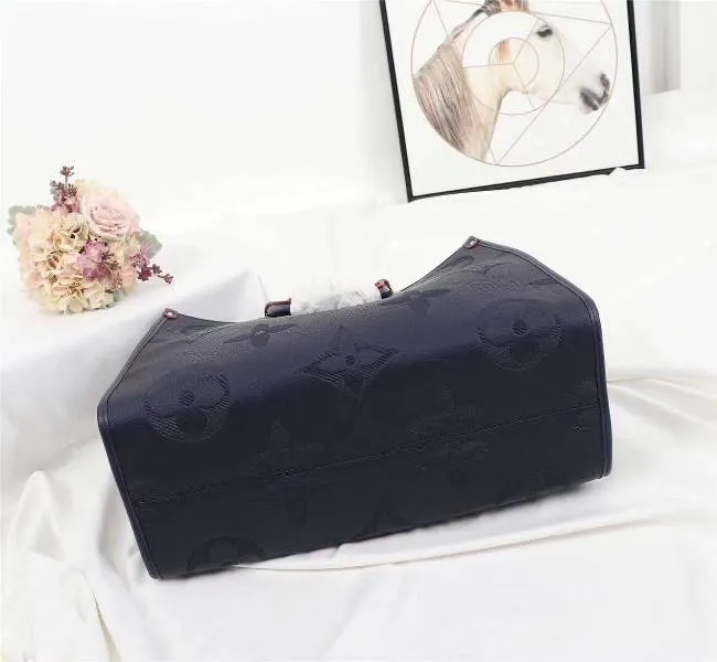 Louis Vuitton Monogram Empreinte Giant Onthego GM Tote In Navy Blue — image 5