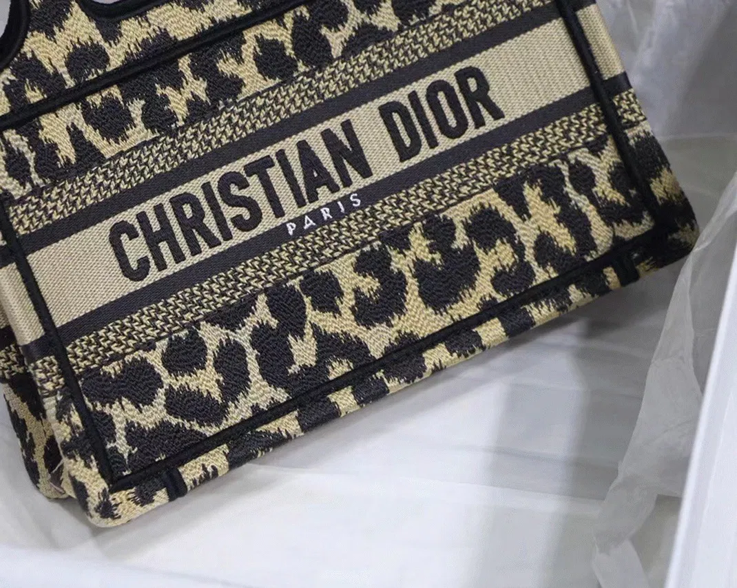 Dior Mini Book Tote Bag Knockoff in Beige Multicolor Mizza Embroidery — image 3