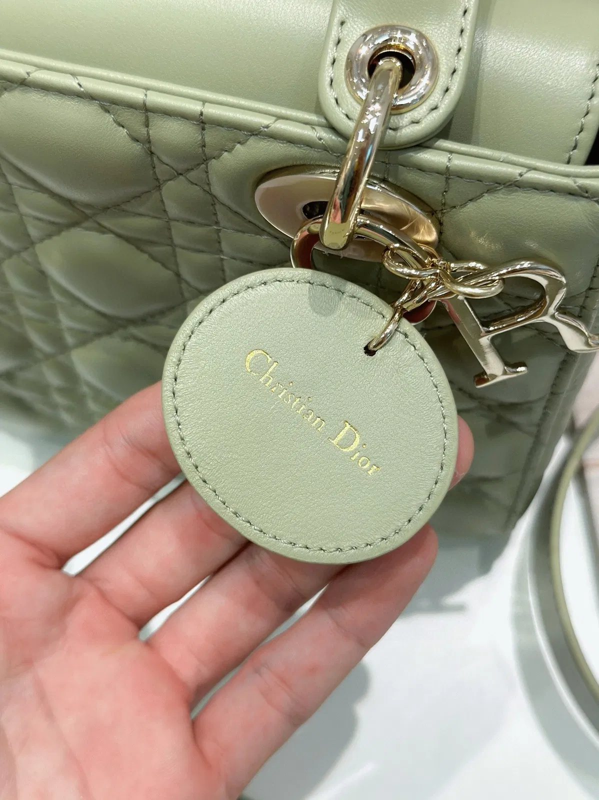 Dior Small Lady Dior My ABCDior Bag Knockoff in Ethereal Green — image 2