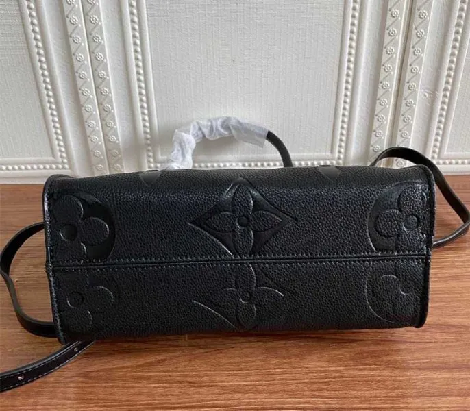 Louis Vuitton Monogram Empreinte Leather Onthego PM Bag In Black — image 5