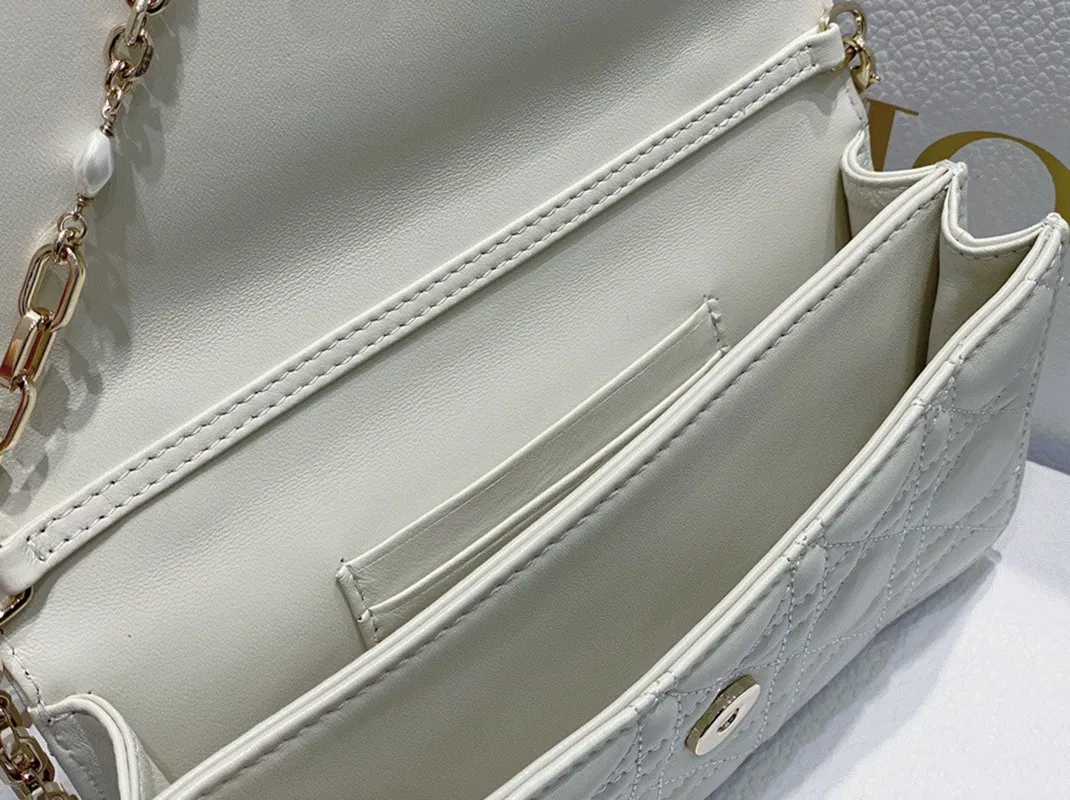 Dior Miss Dior Mini Bag in White Cannage Lambskin — image 2