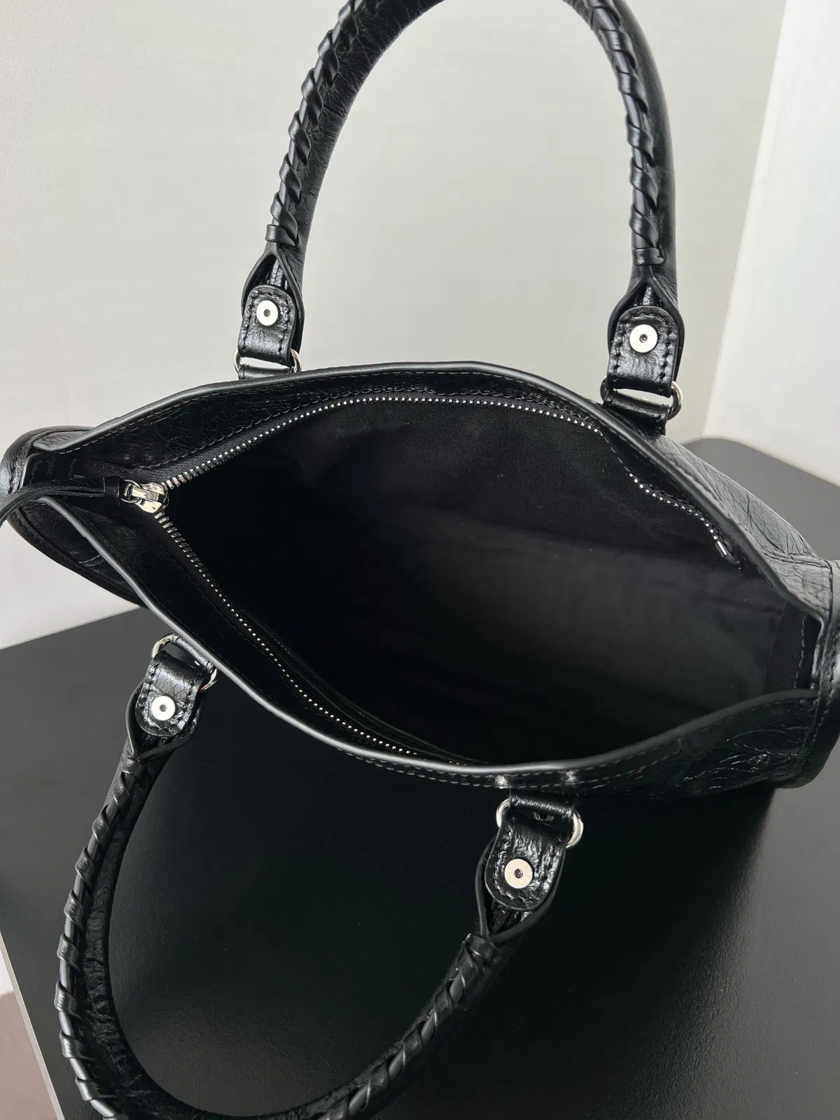 Knockoff Balenciaga Le City Small Bag Black Arena Lambskin — image 4