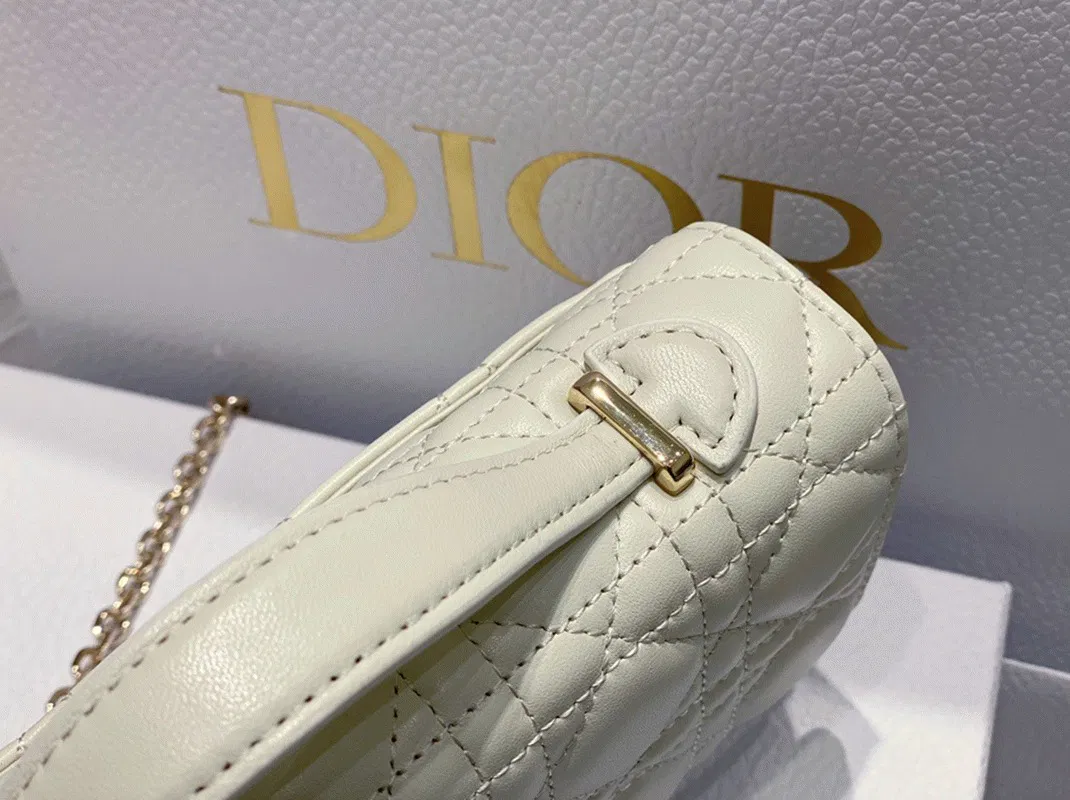 Dior Miss Dior Mini Bag in White Cannage Lambskin — image 7