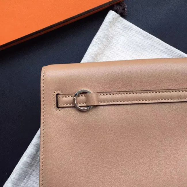 Brown Swift Leather High Quality Hermes Kelly Danse Classic Purse — image 3