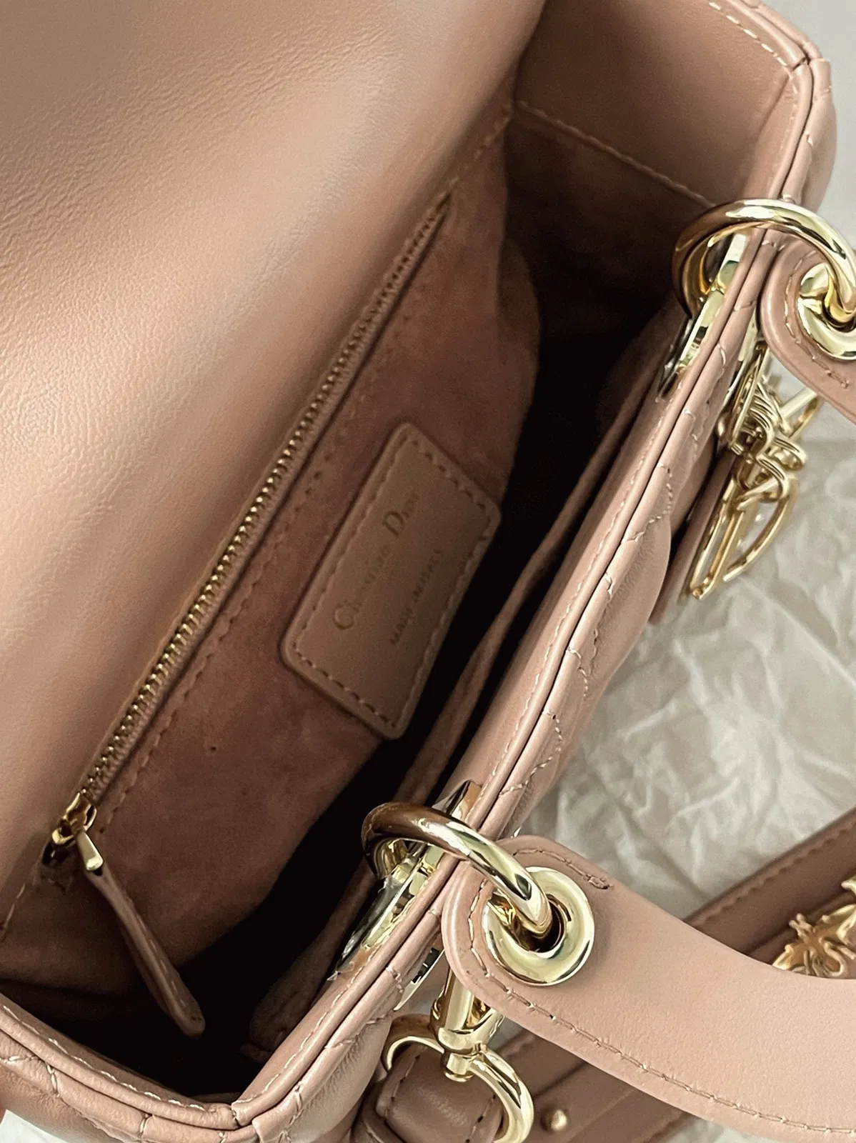 Dior Small Lady Dior My ABCDior Bag Imitation in Blush — image 7