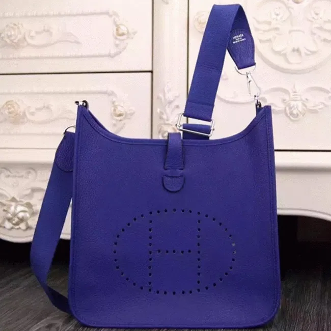 Electric Blue Evelyne III PM Bag AAA Hermes Crossbody