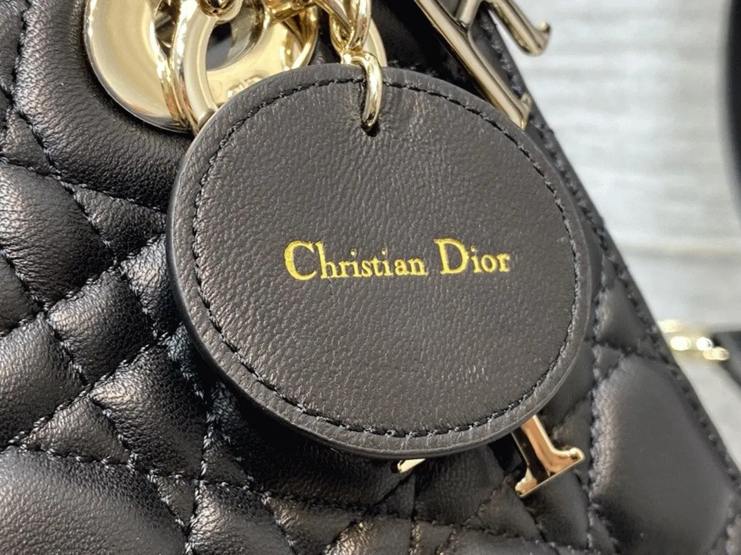 Dior Small Lady Dior My ABCDior Bag Knockoff in Black Cannage Lambskin — image 6