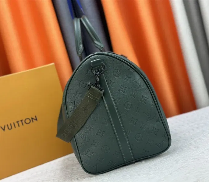 Louis Vuitton Taurillon Leather Keepall Bandouliere 50 In Borneo Green — image 4
