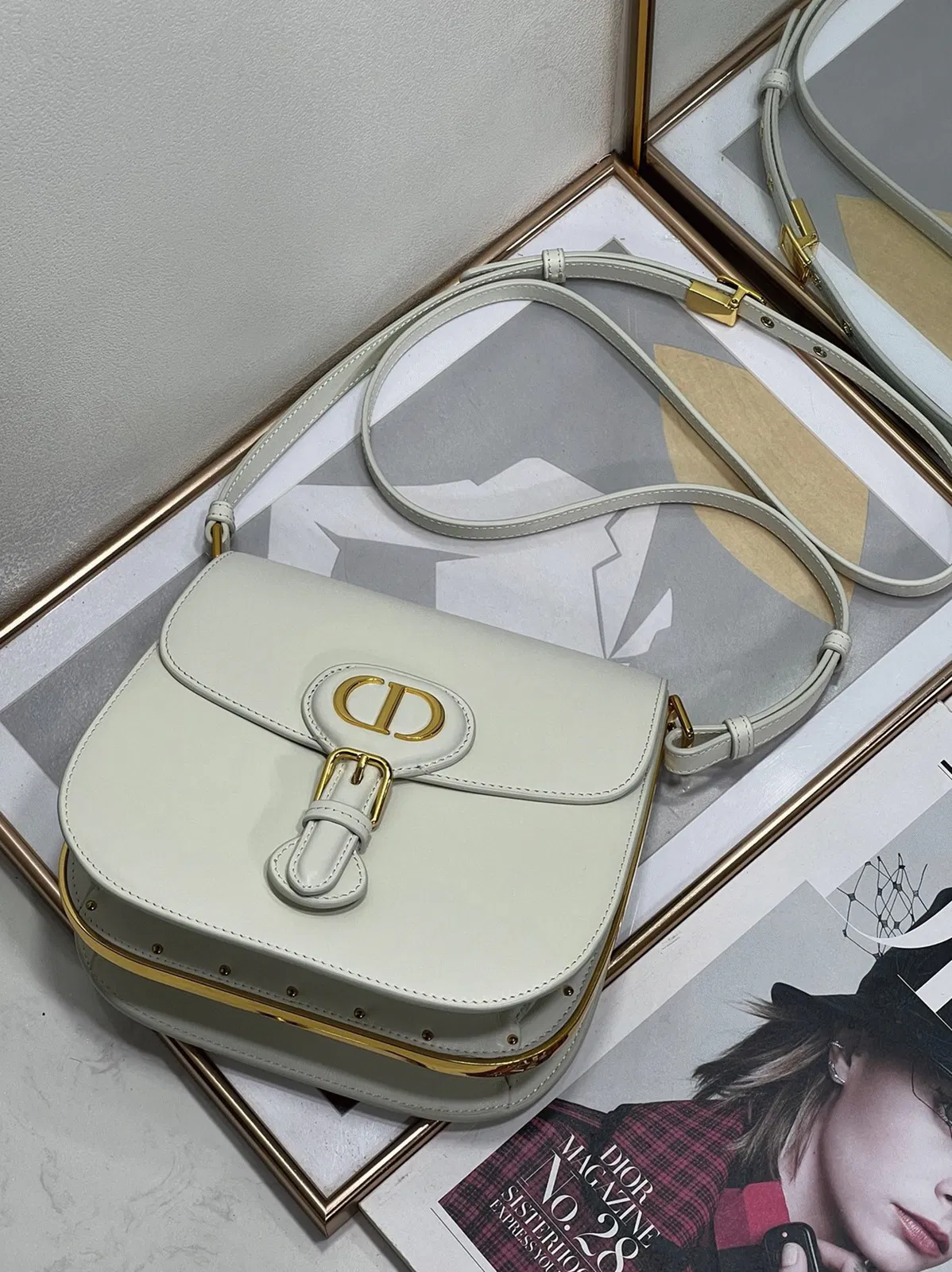 Dior Bobby Frame Bag in White — image 7