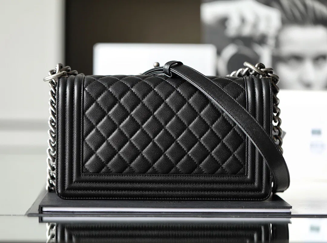 Chanel Boy Sliver Hardware Caviar Cow Leather — image 7