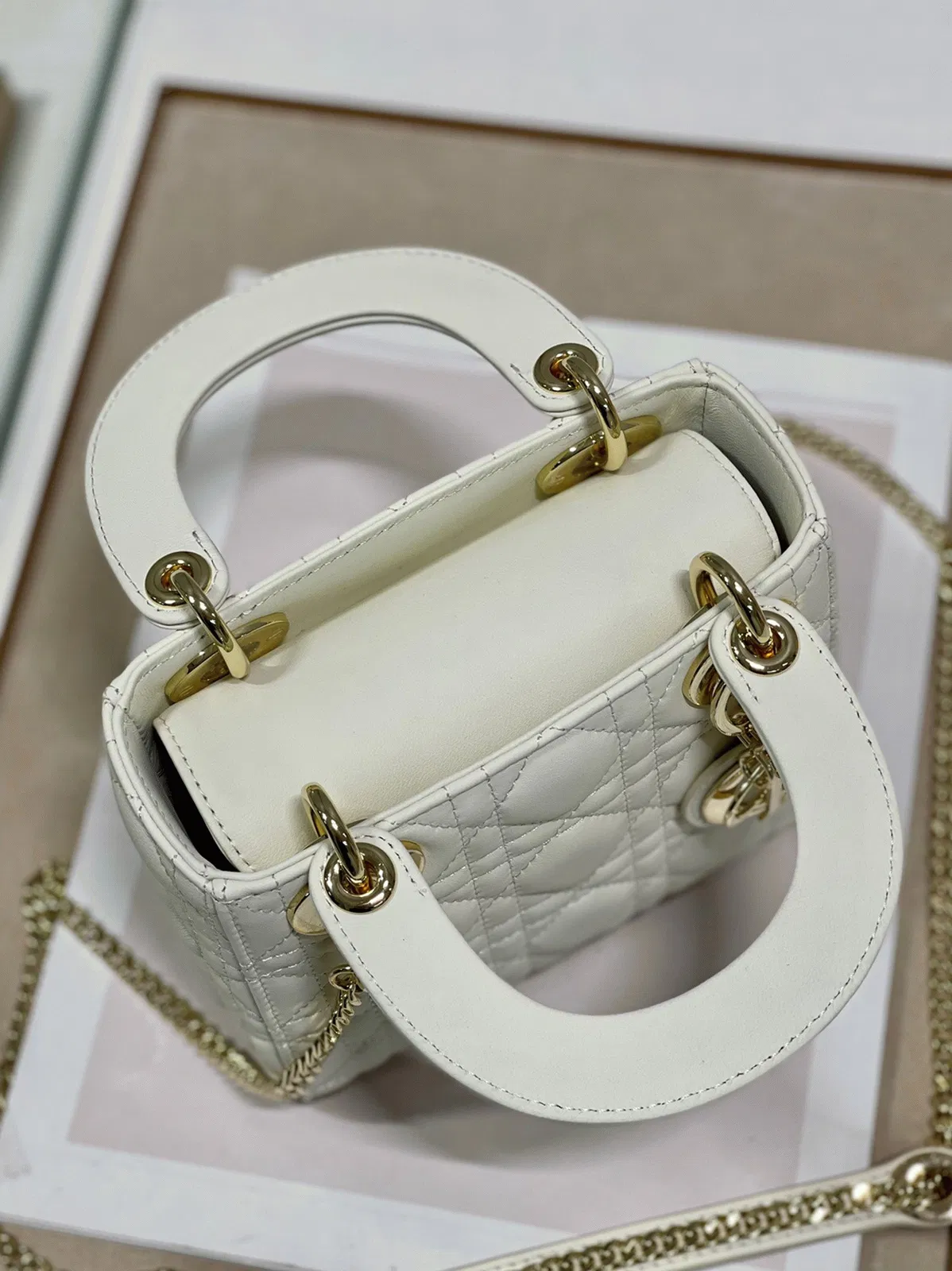 Dior Lady Dior Mini Bag in White — image 11