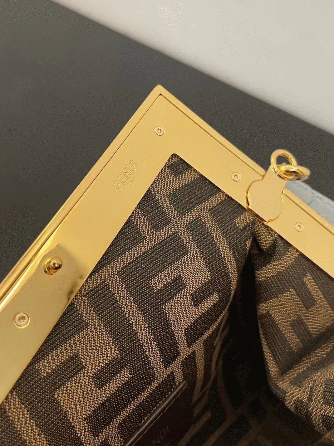 Top Quality Fendi First Medium Bag In Light Blue Nappa Leather — image 3