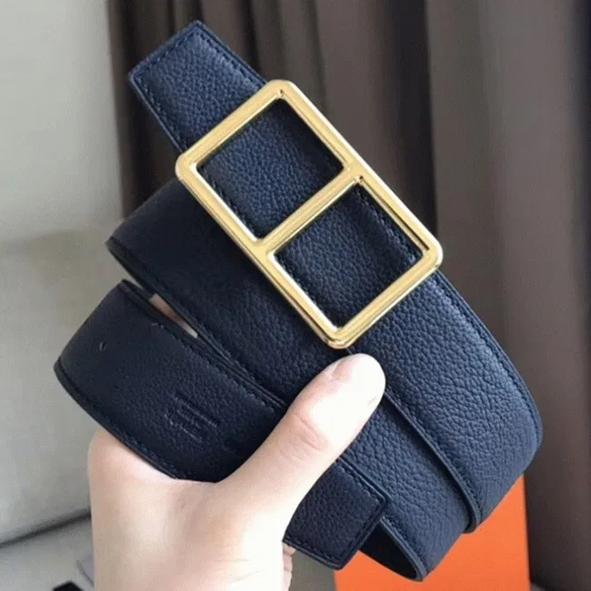 Hermes Officier belt buckle in navy blue