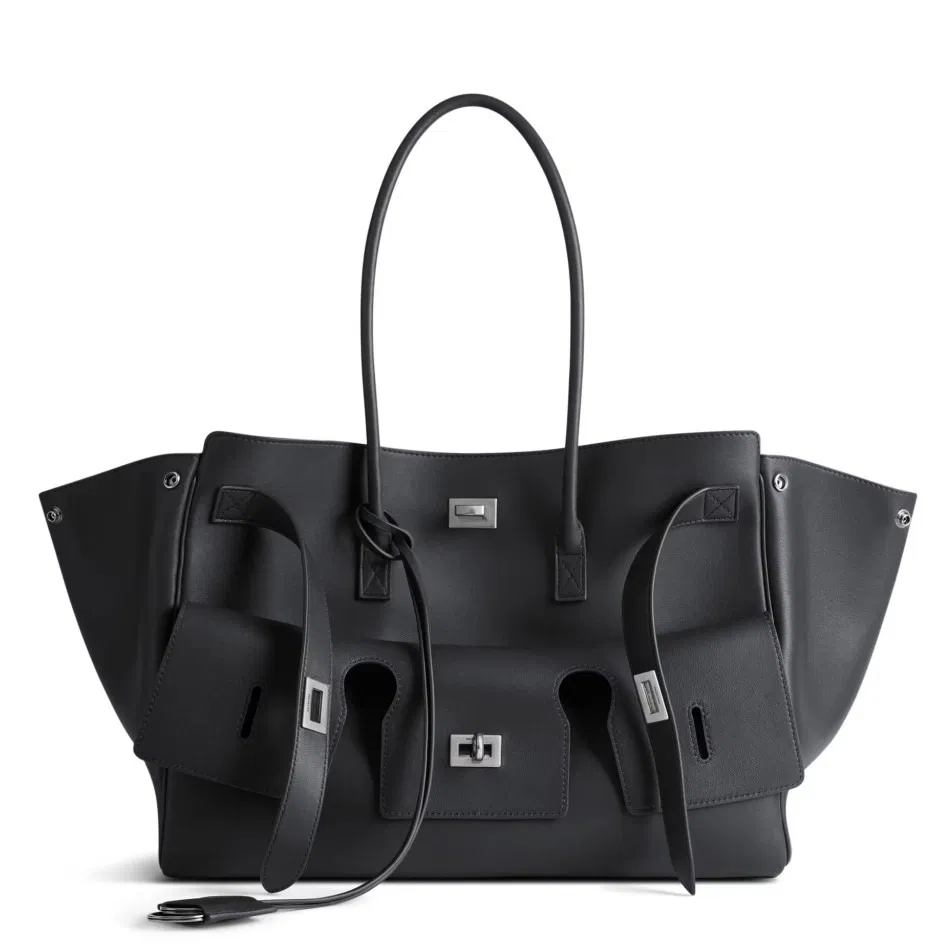 Knockoff Balenciaga Bel Air Carry All Medium Bag Noir Calfskin