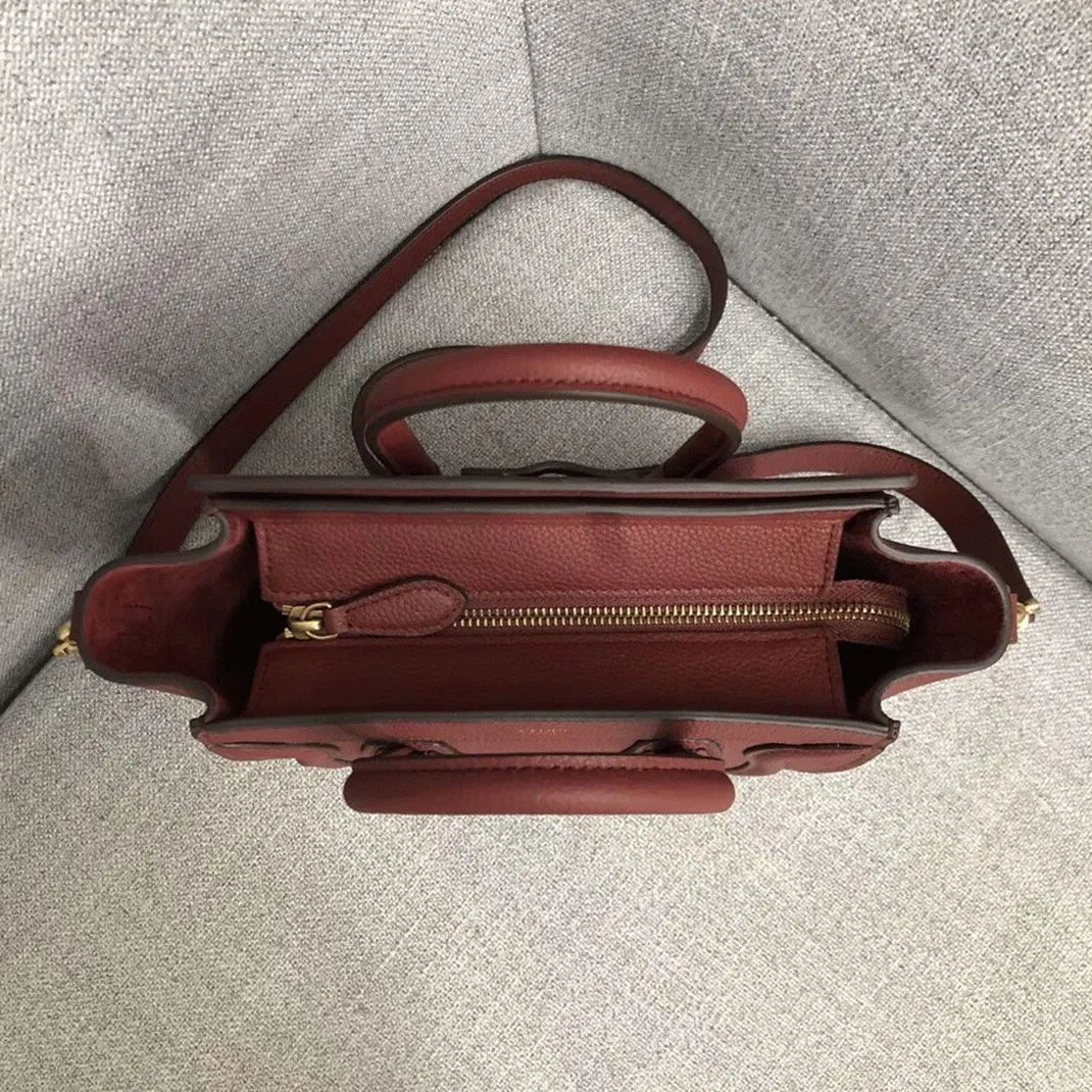 Celine Nano Luggage Tote Bag in Ruby — image 3