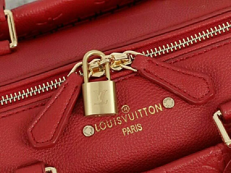 Louis Vuitton Monogram Empreinte Speedy Bandouliere 25 Handbag In Red — image 6