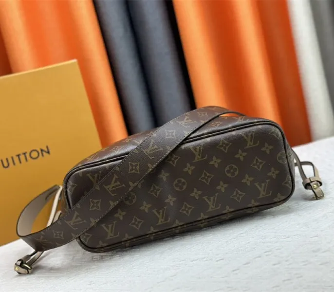 Louis Vuitton Neverfull Bandouliere Inside Out MM Tote In Monogram Canvas And Beige Textile And Leather — image 5