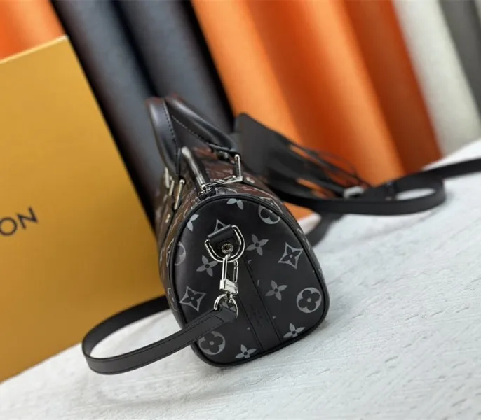 Louis Vuitton Brushed Monogram Keepall Bandouliere 25 City Bag In Black — image 3