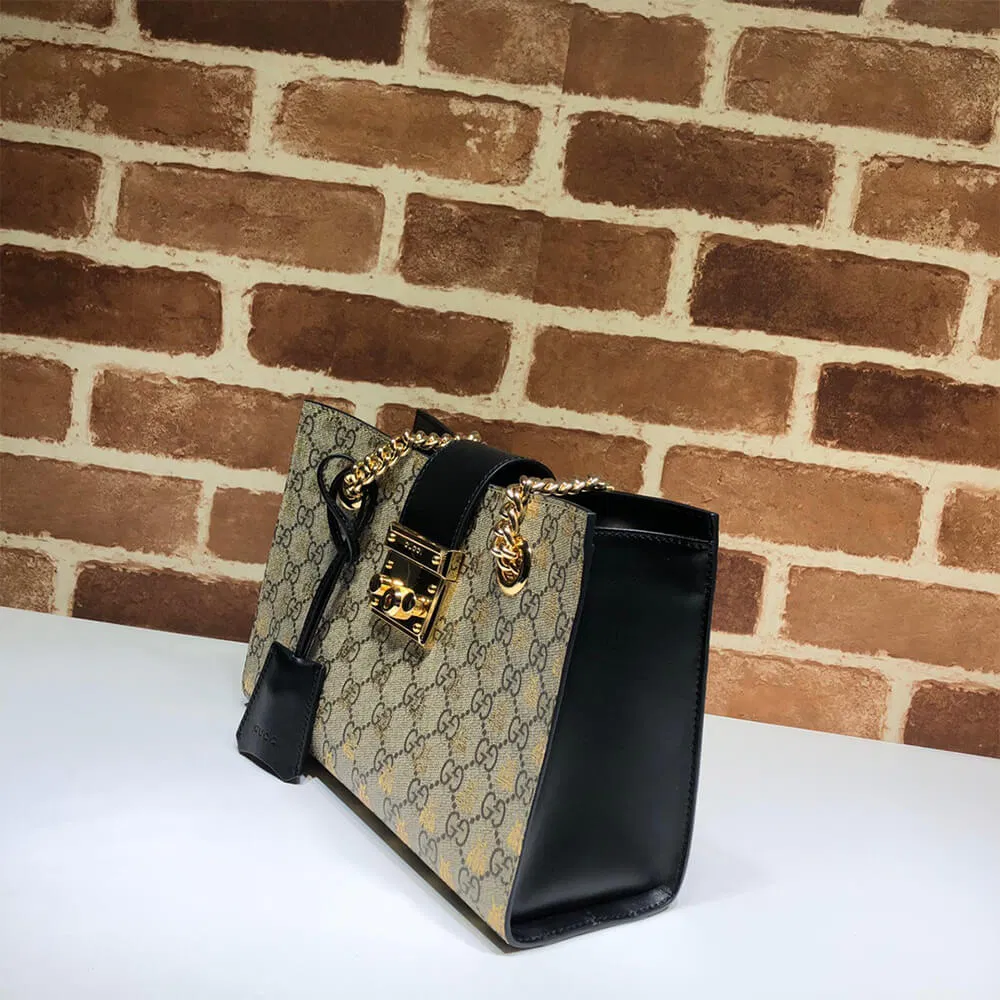 GG Padlock small GG bees shoulder bag — image 4