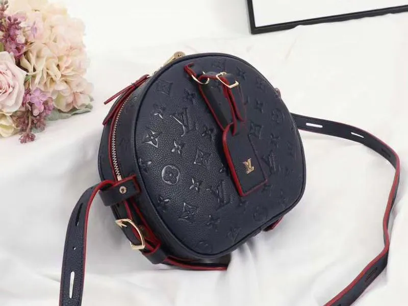 Louis Vuitton Monogram Empreinte Boite Chapeau Souple MM Bag In Navy Blue — image 2