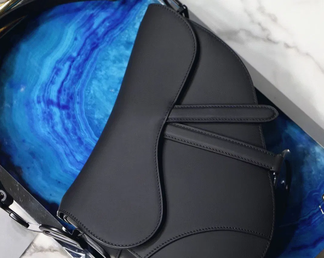 Dior Saddle Mini Bag Knockoff in Black Ultramatte Calfskin — image 8