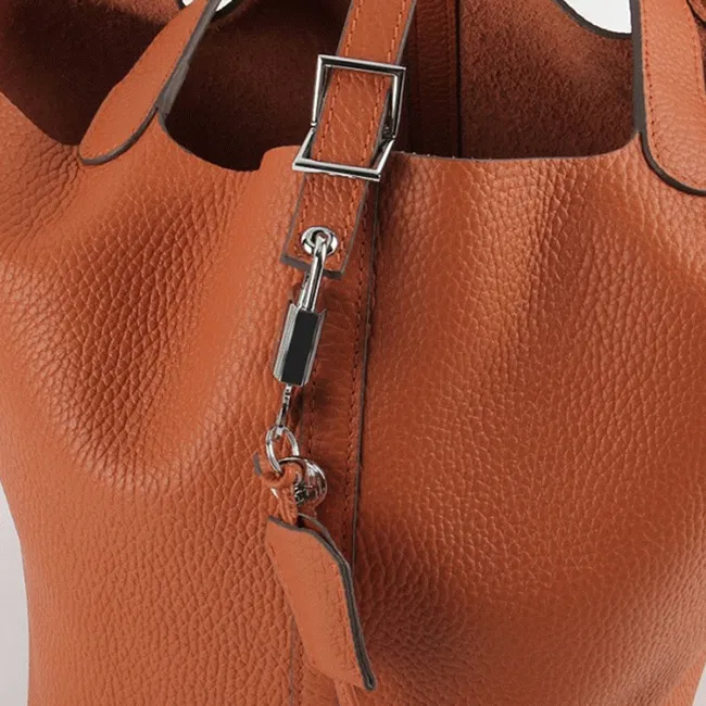 Orange knockoff Hermes Picotin Lock handbag — image 7