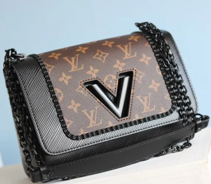 Louis Vuitton Epi Leather Twist MM Canvas Trompe loeil Braid Bag In All Black — image 3