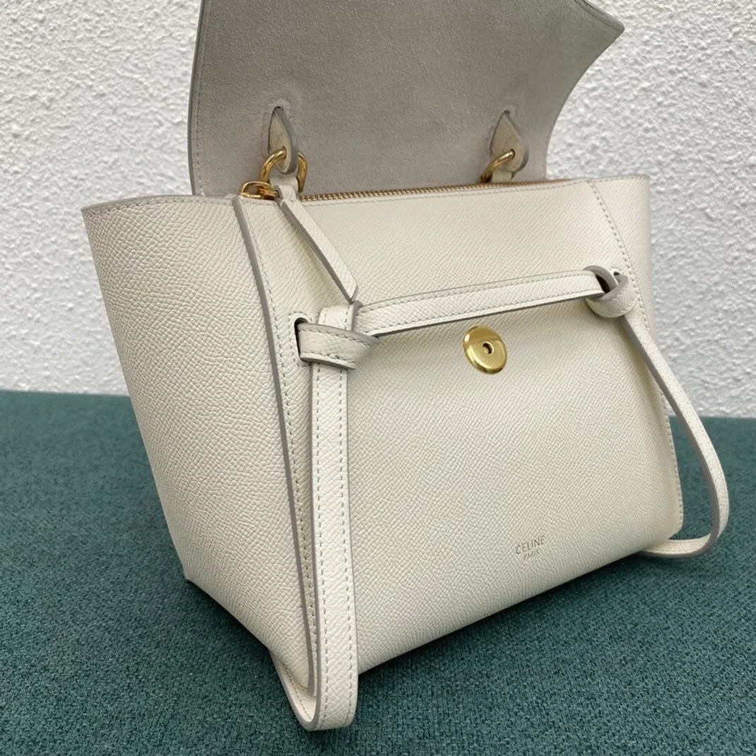 Celine Belt Nano Bag Knockoff in White — image 2