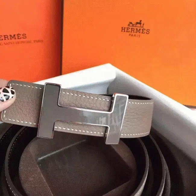 Hermes Kits belt in grey epsom with Constance buckle — image 2
