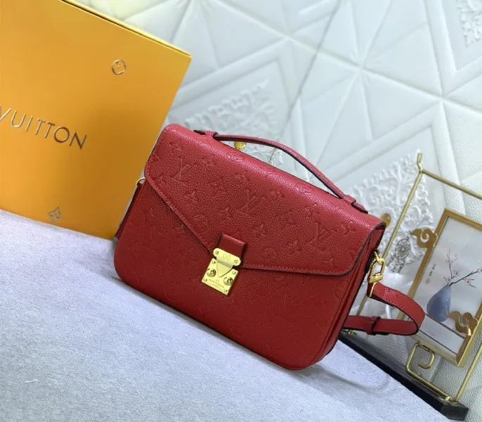 LV Monogram Empreinte Leather Metis In Red — image 2