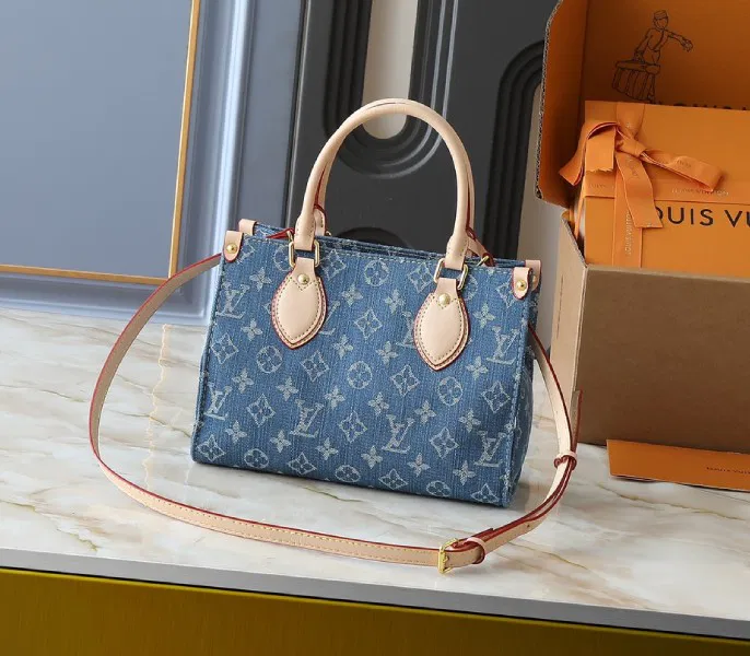 Monogram Denim OnTheGo PM In Blue — image 5
